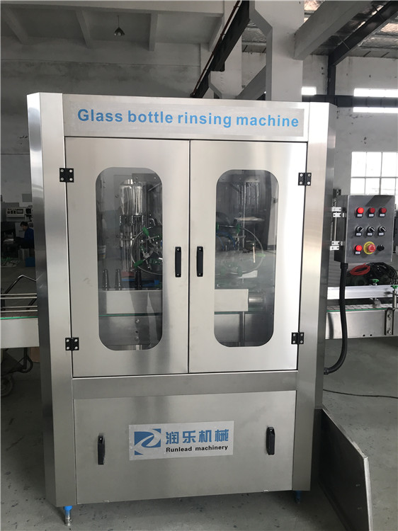 Glass bottle rinsing machine 